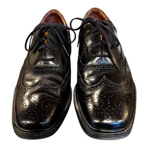 Rockport DresSports Mens Shoes Size 9.5M Black Oxford Wingtip Lace up‎
